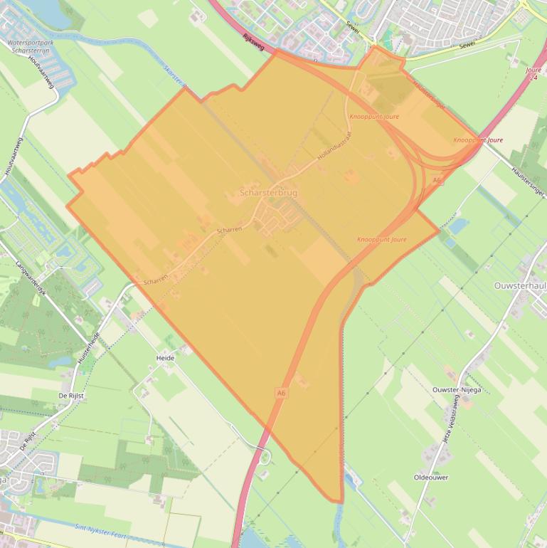 Kaart van postcodegebied 8517.