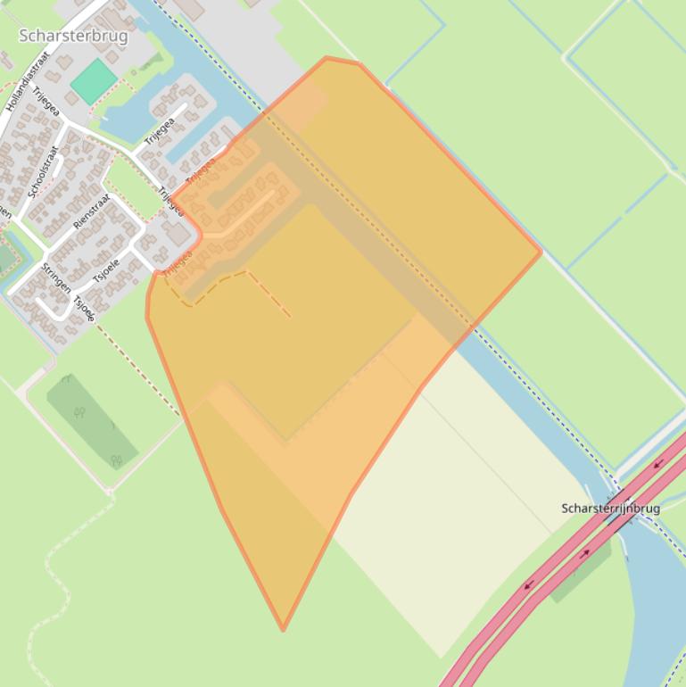 Kaart van postcodegebied 8517JA.