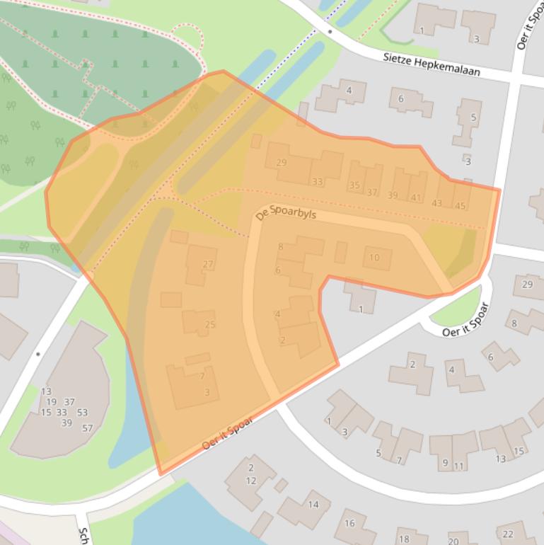 Kaart van postcodegebied 8521DK.