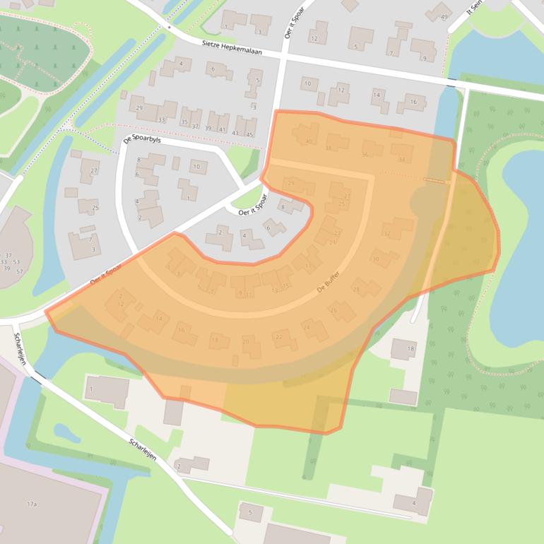 Kaart van postcodegebied 8521DL.