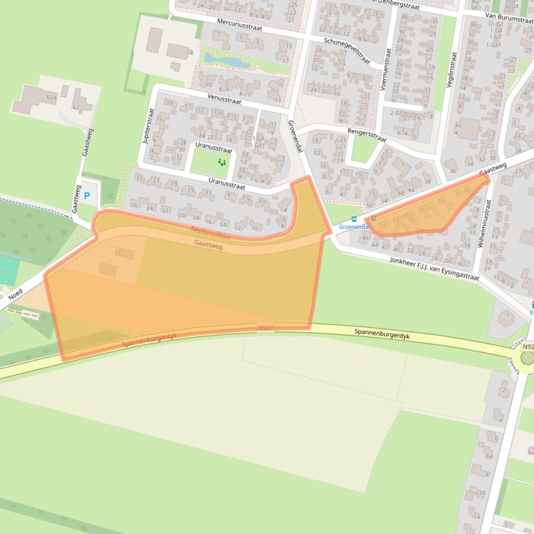 Kaart van postcodegebied 8521JB.