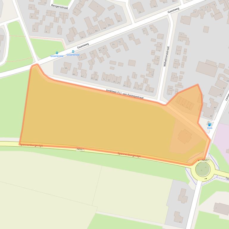 Kaart van postcodegebied 8521JG.