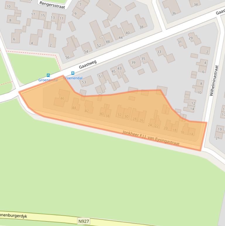 Kaart van postcodegebied 8521JH.