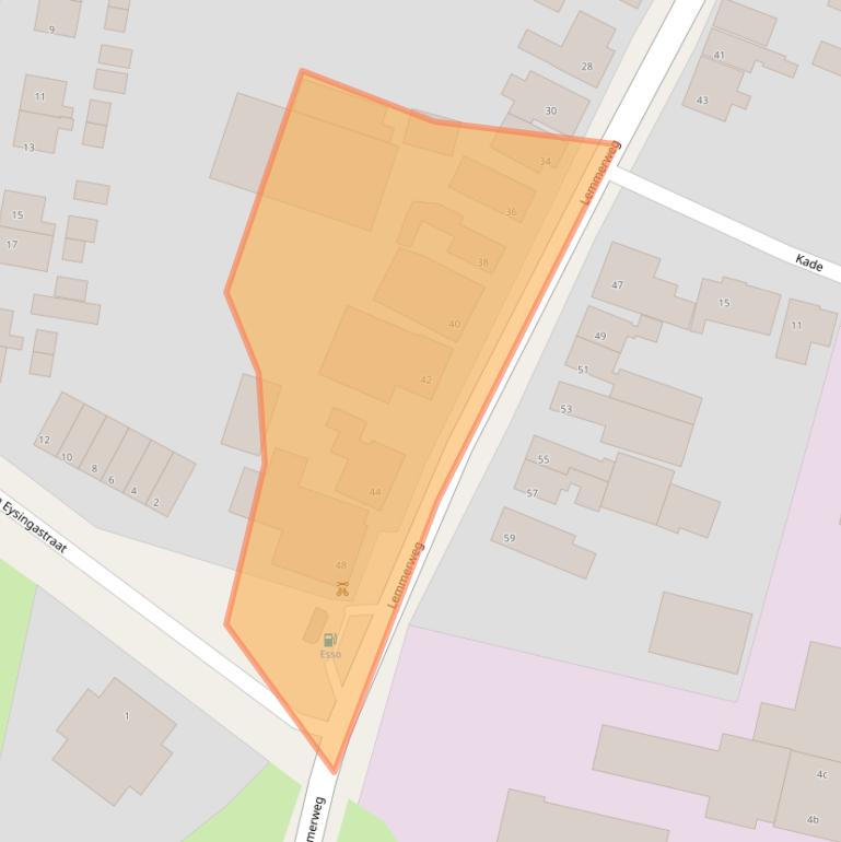 Kaart van postcodegebied 8521JP.