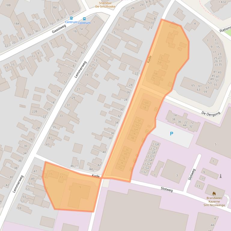 Kaart van postcodegebied 8521JR.