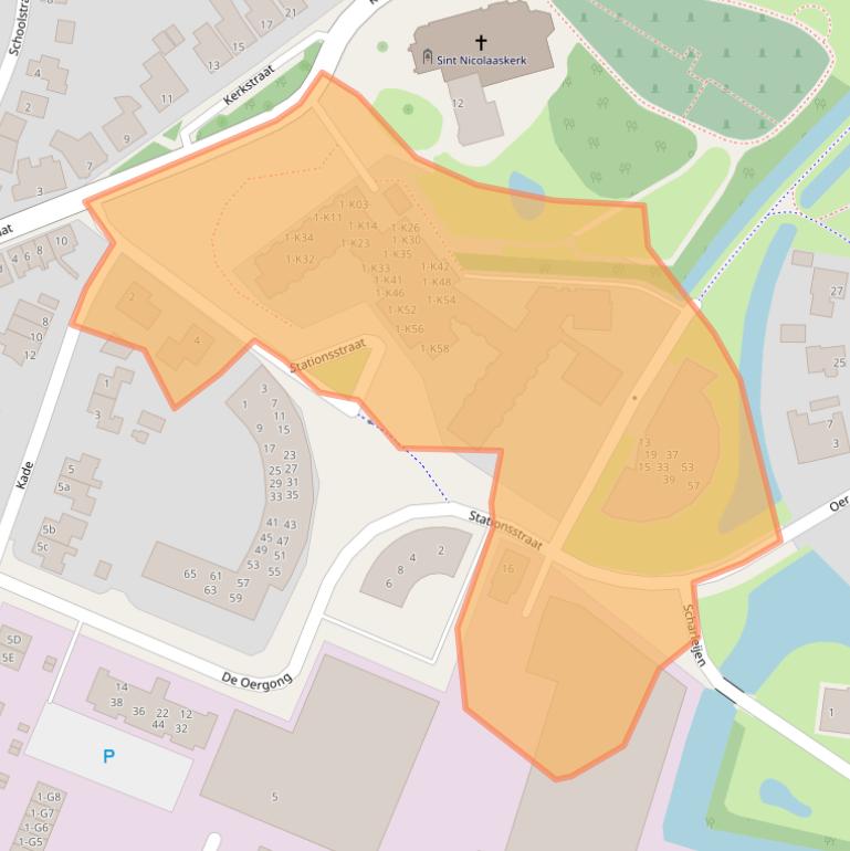 Kaart van postcodegebied 8521JT.