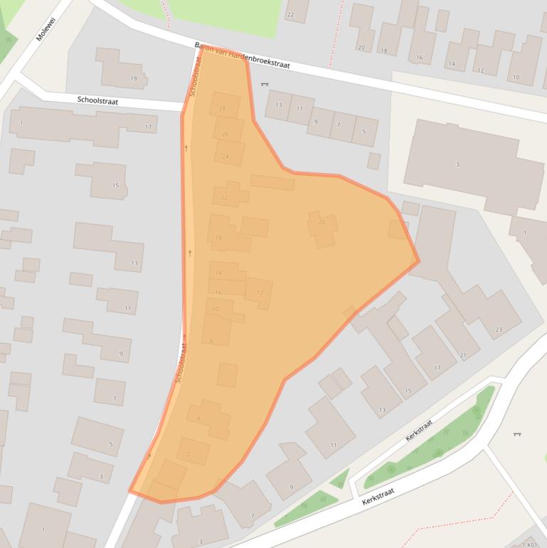 Kaart van postcodegebied 8521KC.