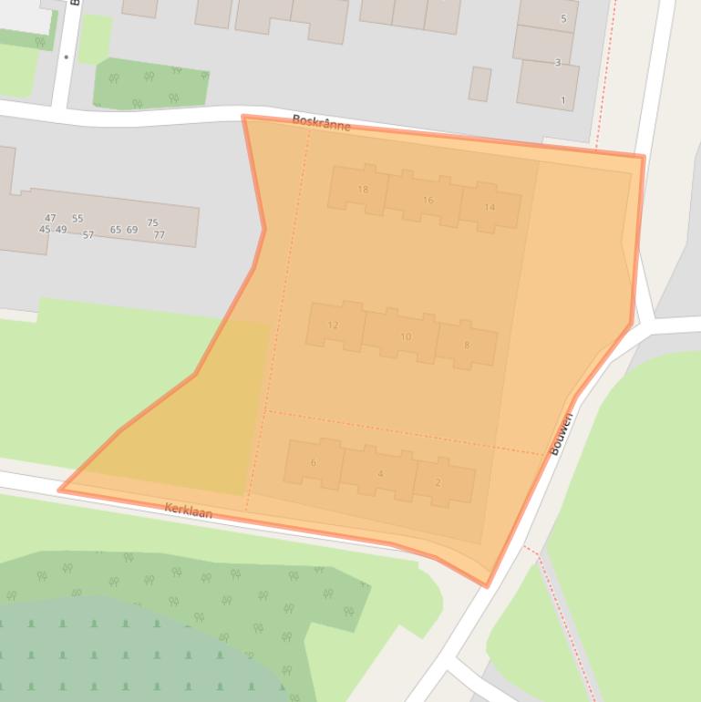 Kaart van postcodegebied 8521KJ.