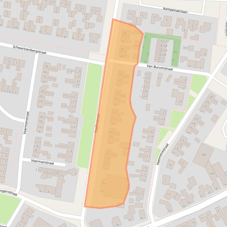 Kaart van postcodegebied 8521KV.