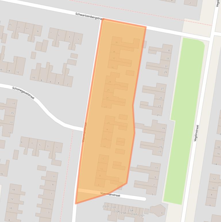 Kaart van postcodegebied 8521LA.