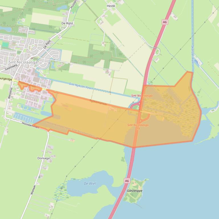 Kaart van postcodegebied 8521NA.