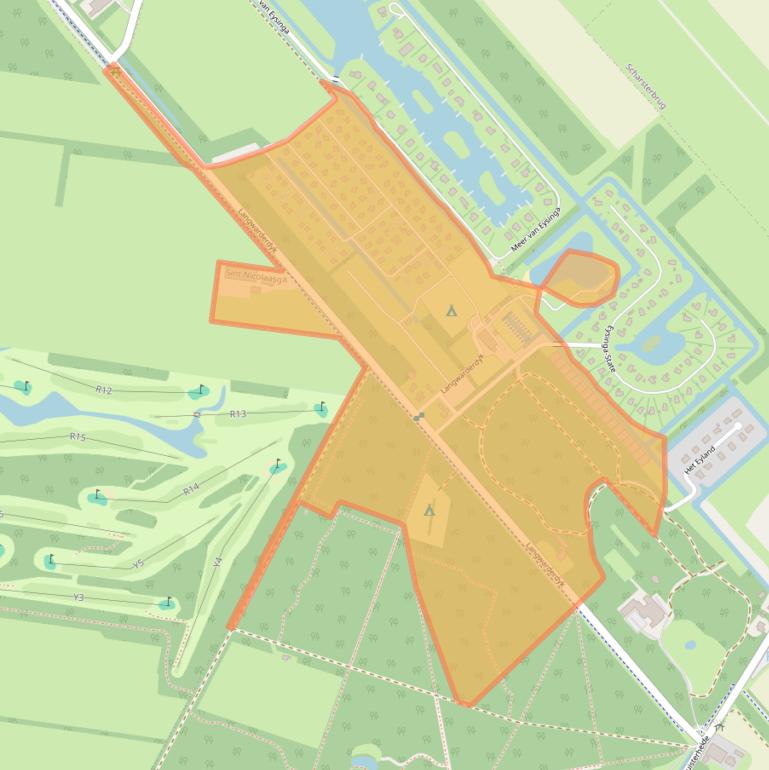 Kaart van postcodegebied 8521NE.