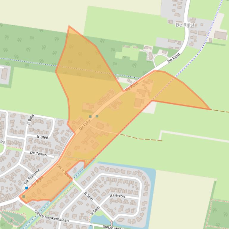 Kaart van postcodegebied 8521NH.