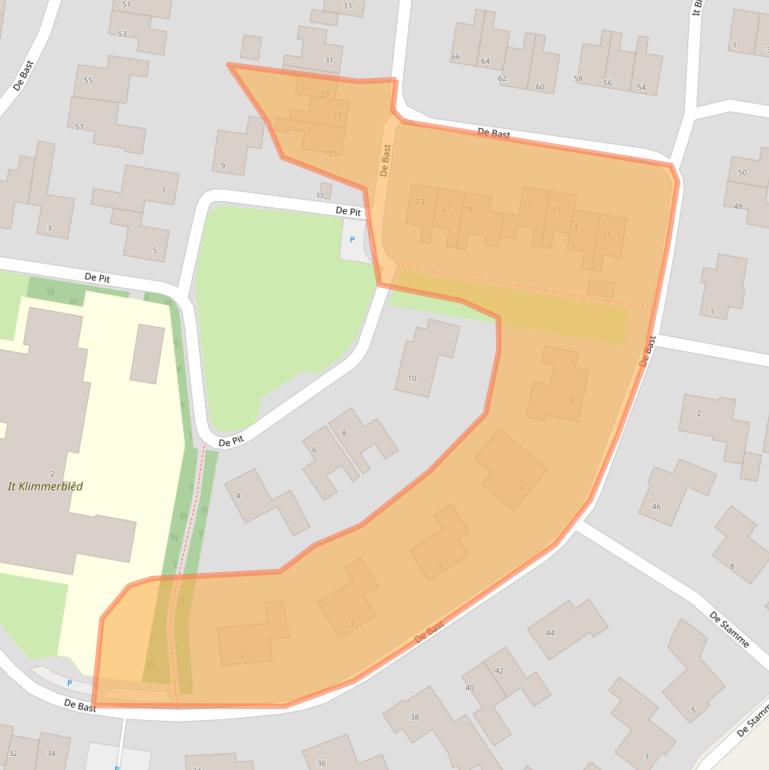 Kaart van postcodegebied 8521PA.