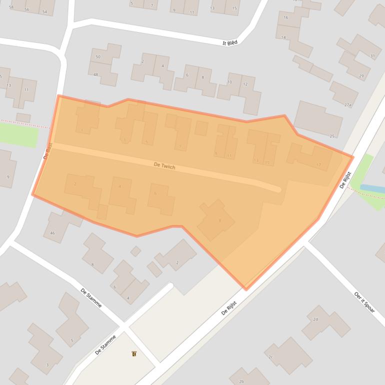 Kaart van postcodegebied 8521PE.