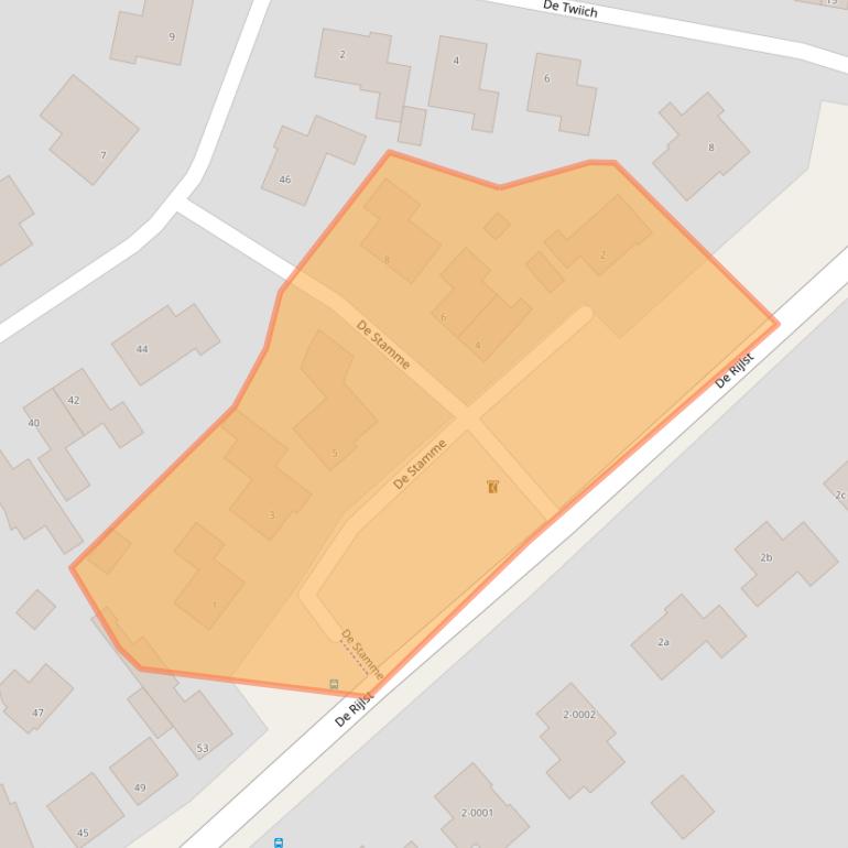 Kaart van postcodegebied 8521PG.