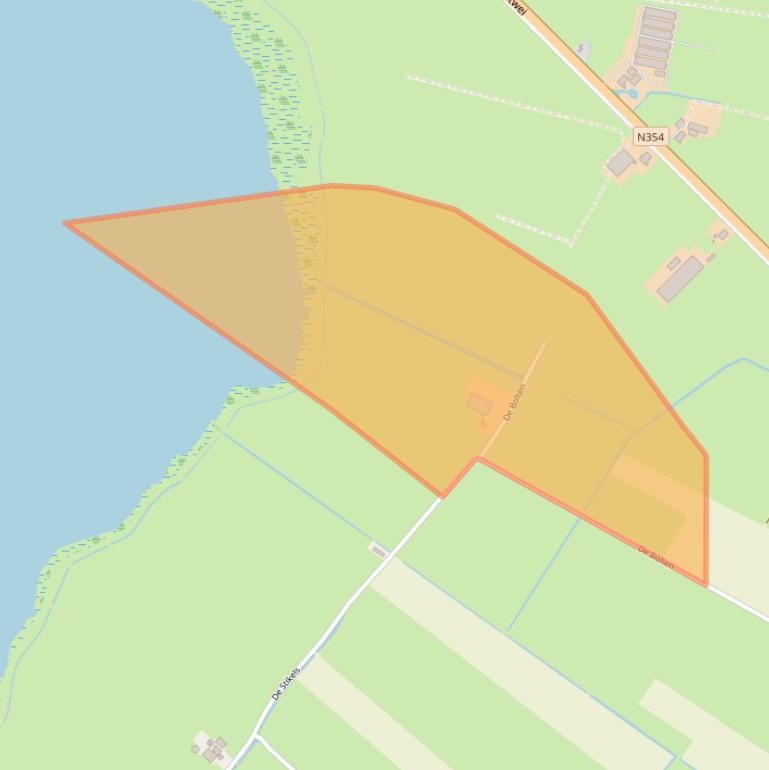 Kaart van postcodegebied 8522MD.