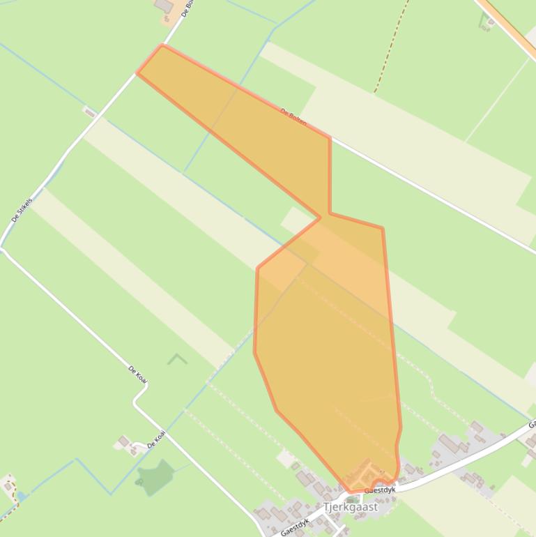 Kaart van postcodegebied 8522MH.