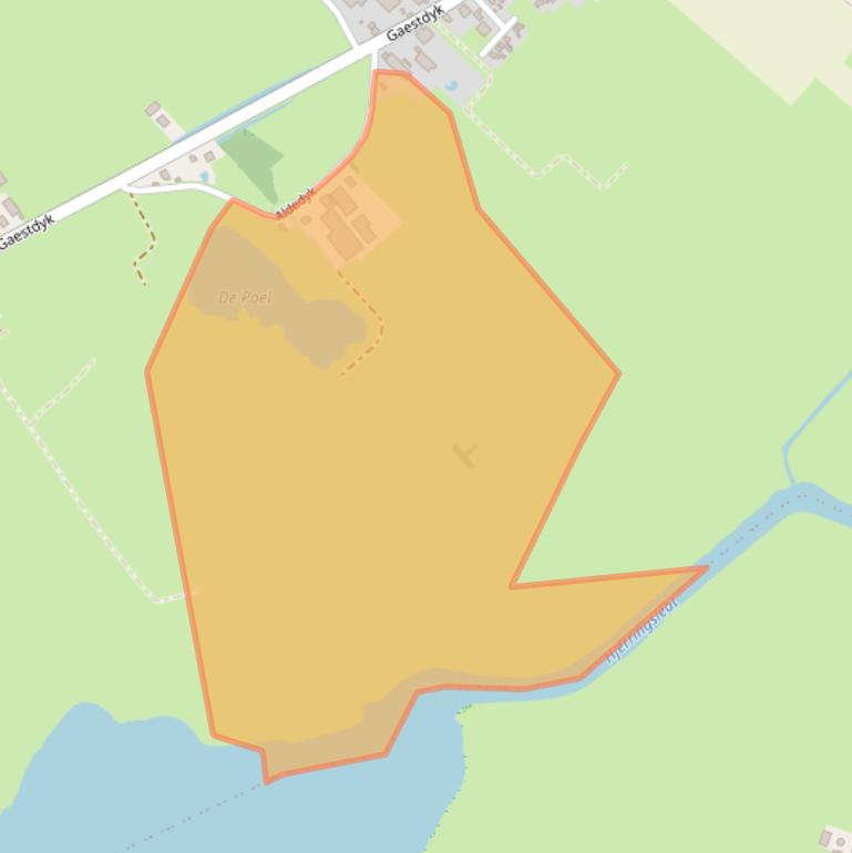 Kaart van postcodegebied 8522MR.