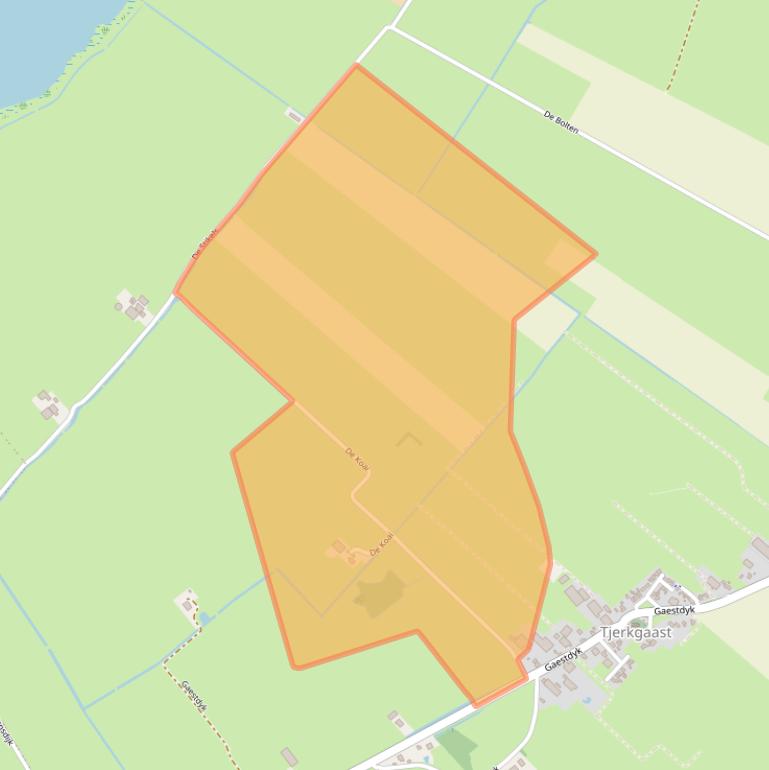 Kaart van postcodegebied 8522MS.