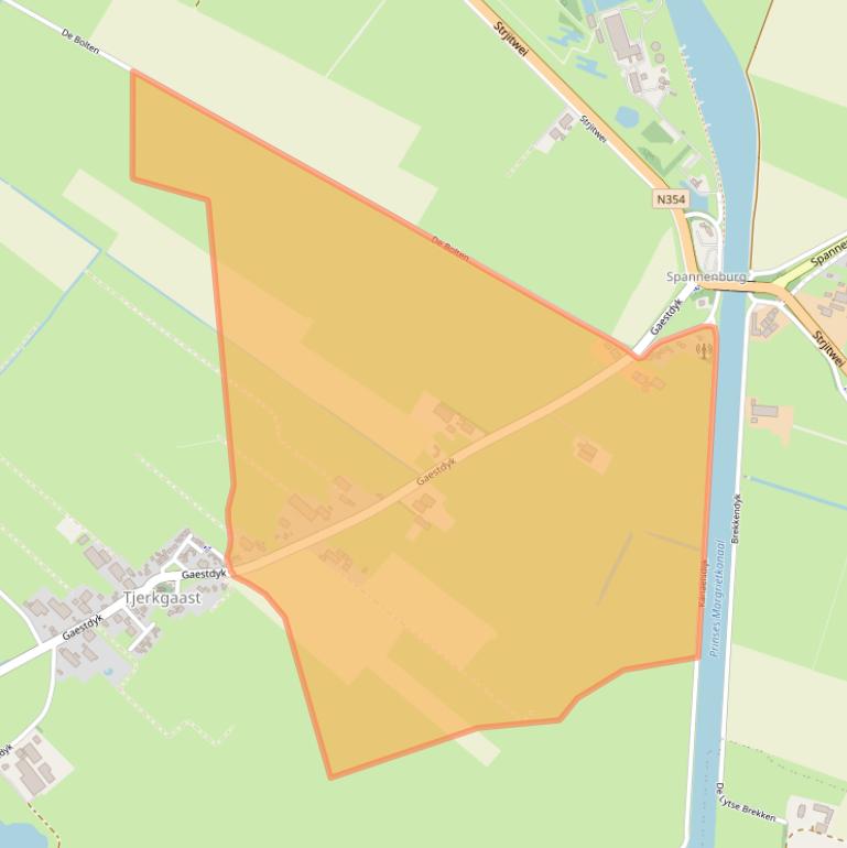 Kaart van postcodegebied 8522MV.