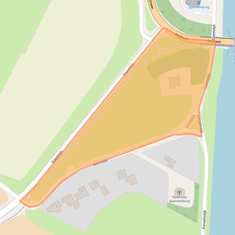 Kaart van postcodegebied 8522MW.