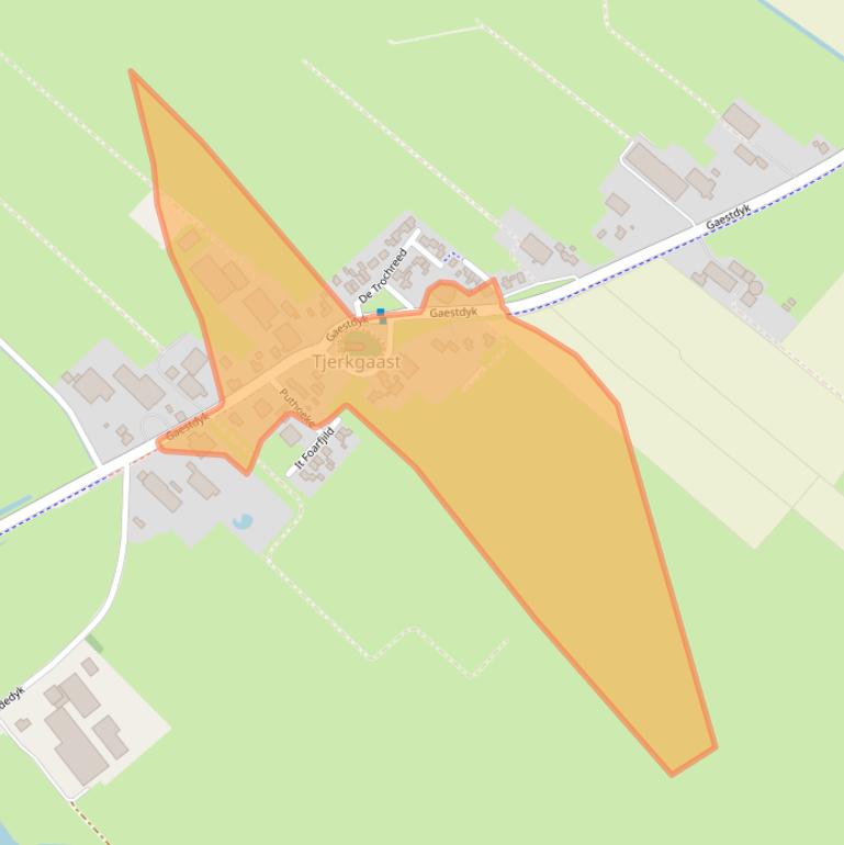 Kaart van postcodegebied 8522MX.