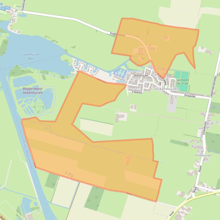 Kaart van postcodegebied 8523DK.