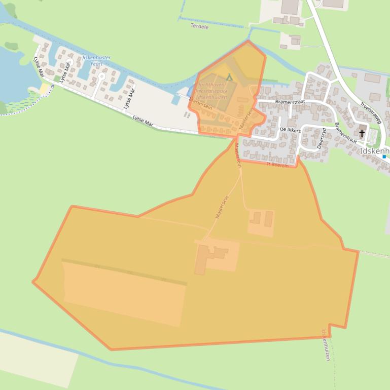 Kaart van postcodegebied 8523NK.