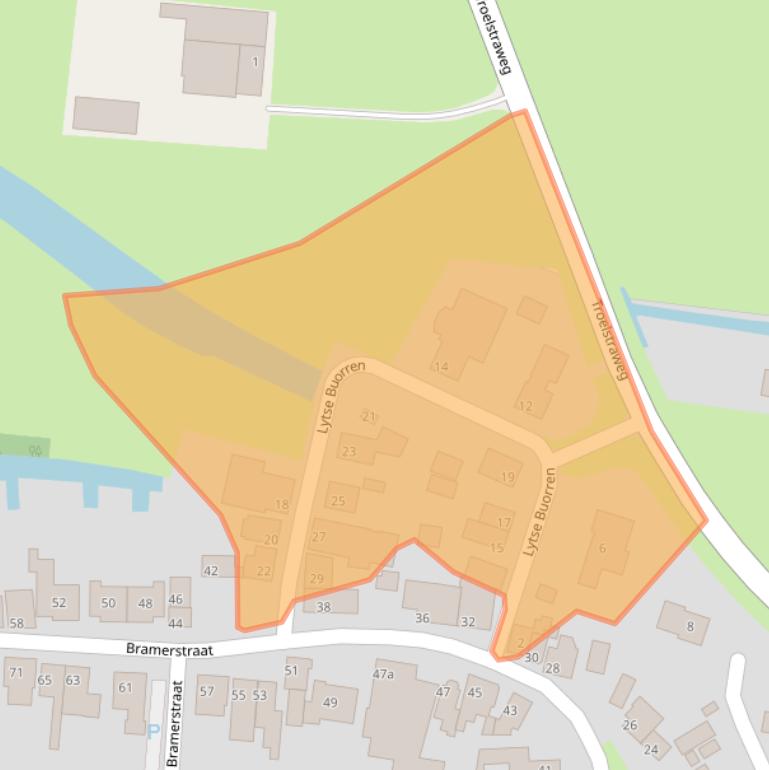 Kaart van postcodegebied 8523NL.