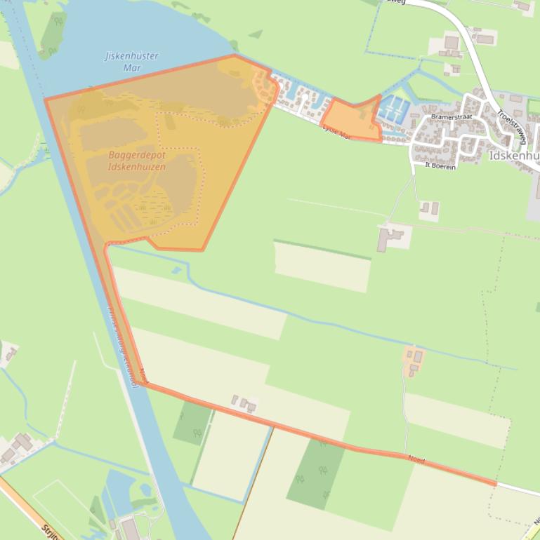 Kaart van postcodegebied 8523NP.