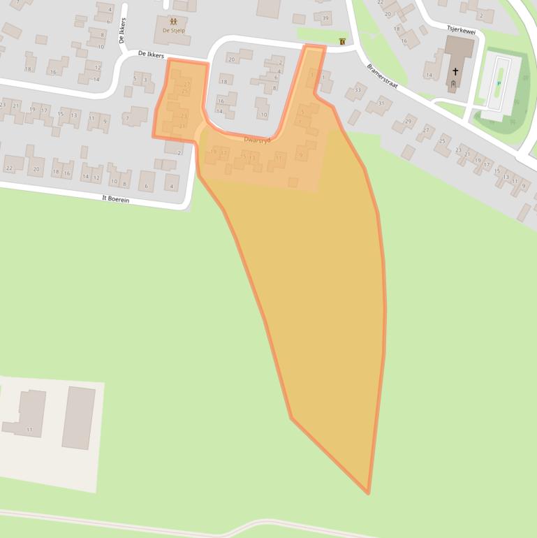 Kaart van postcodegebied 8523NS.