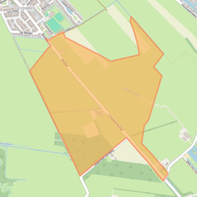 Kaart van postcodegebied 8525DP.