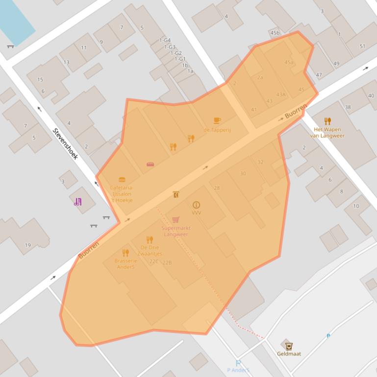 Kaart van postcodegebied 8525EC.