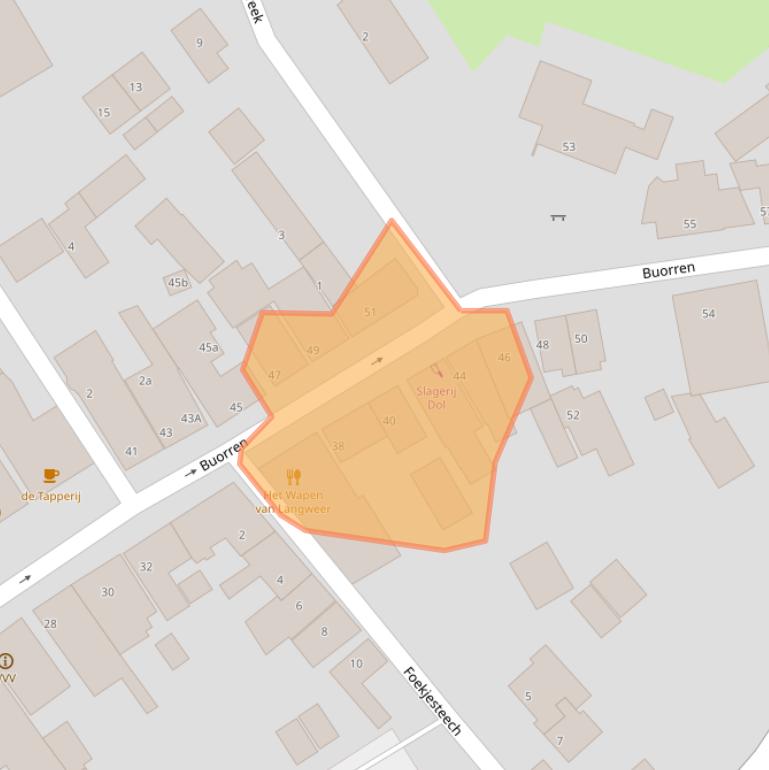 Kaart van postcodegebied 8525ED.