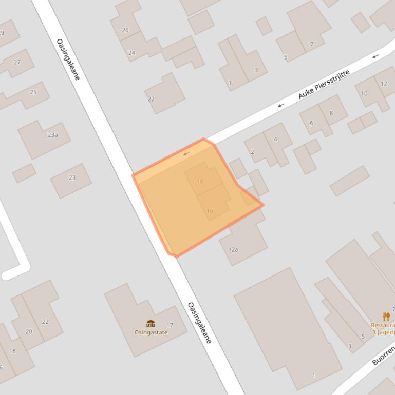 Kaart van postcodegebied 8525EM.