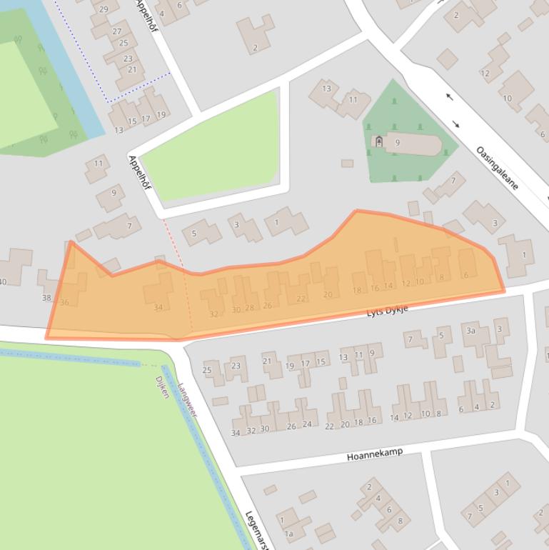 Kaart van postcodegebied 8525GC.