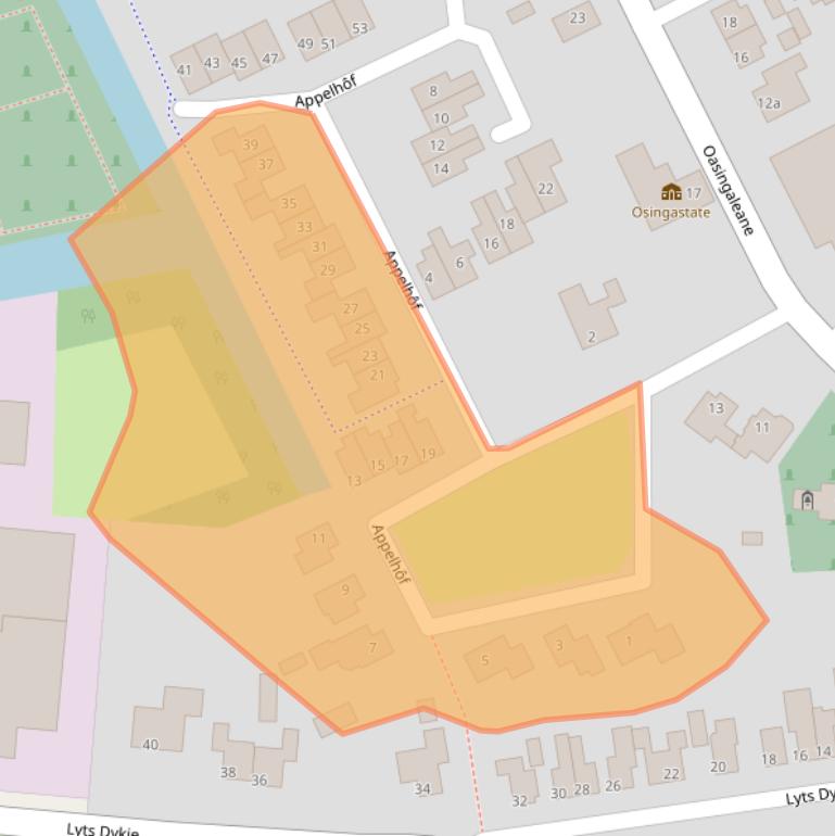 Kaart van postcodegebied 8525GJ.
