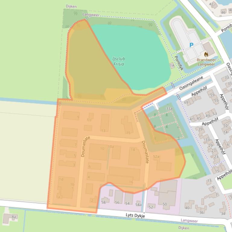 Kaart van postcodegebied 8525HA.