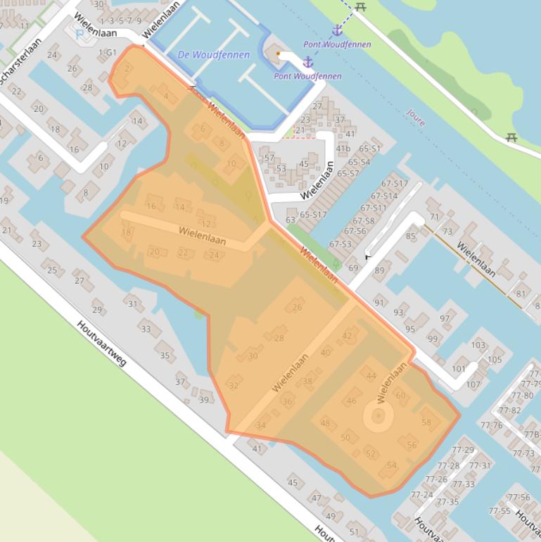 Kaart van postcodegebied 8526GG.