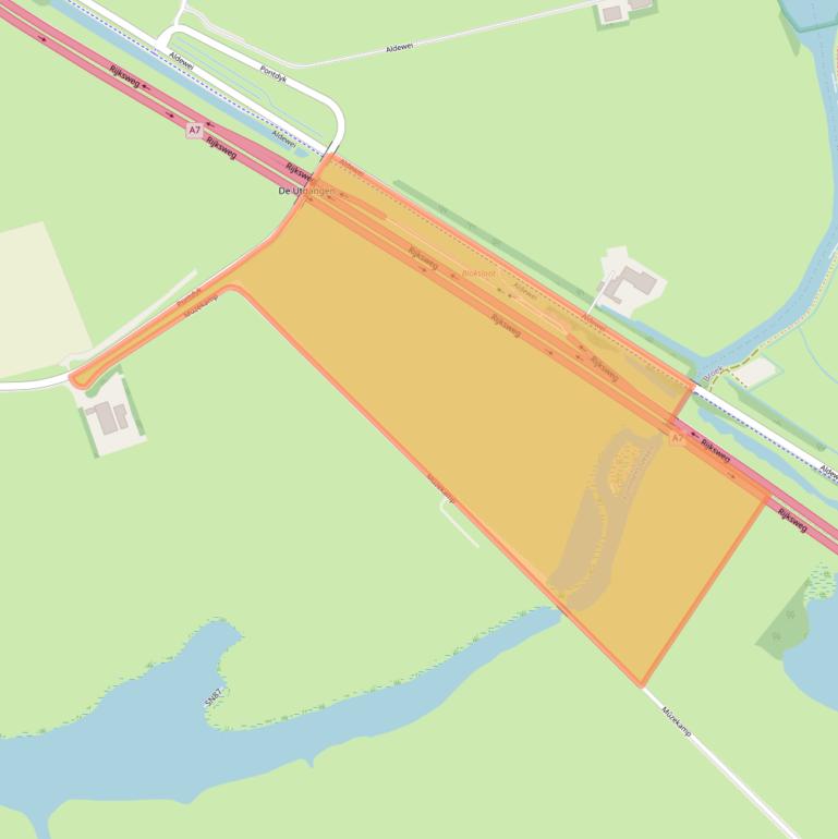 Kaart van postcodegebied 8526GJ.