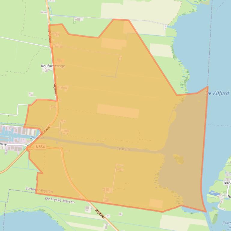 Kaart van postcodegebied 8529MK.