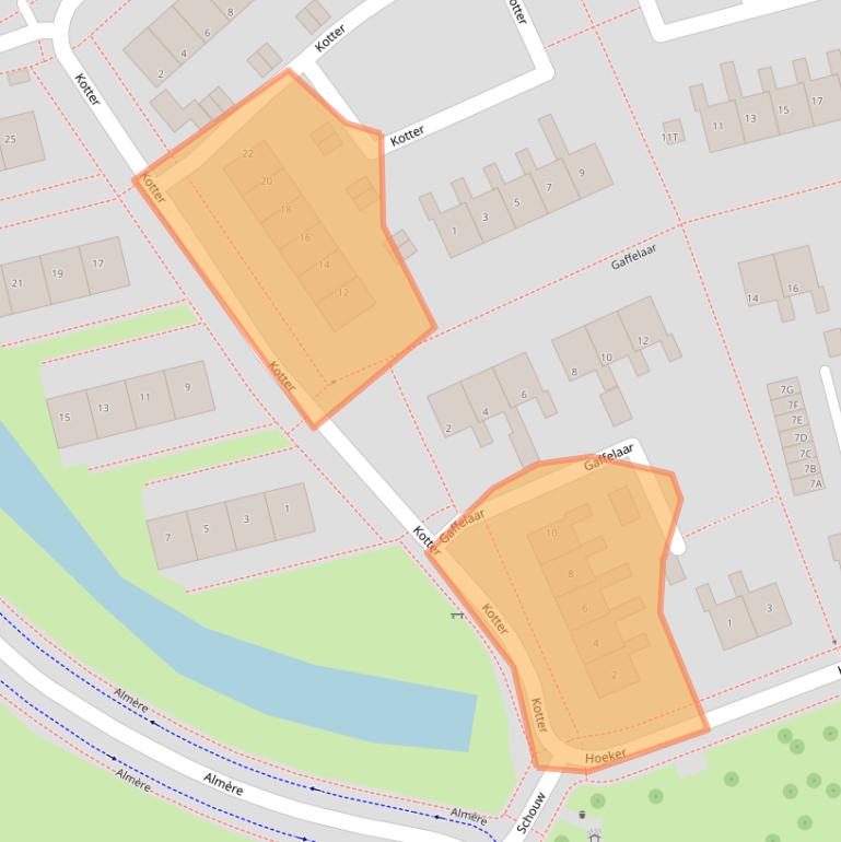 Kaart van postcodegebied 8531CS.