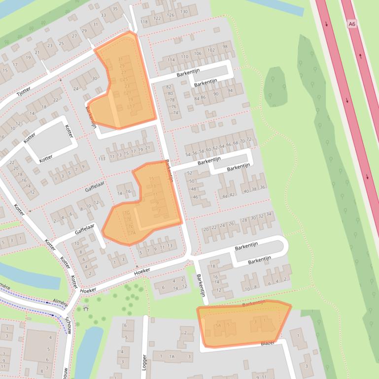 Kaart van postcodegebied 8531CV.