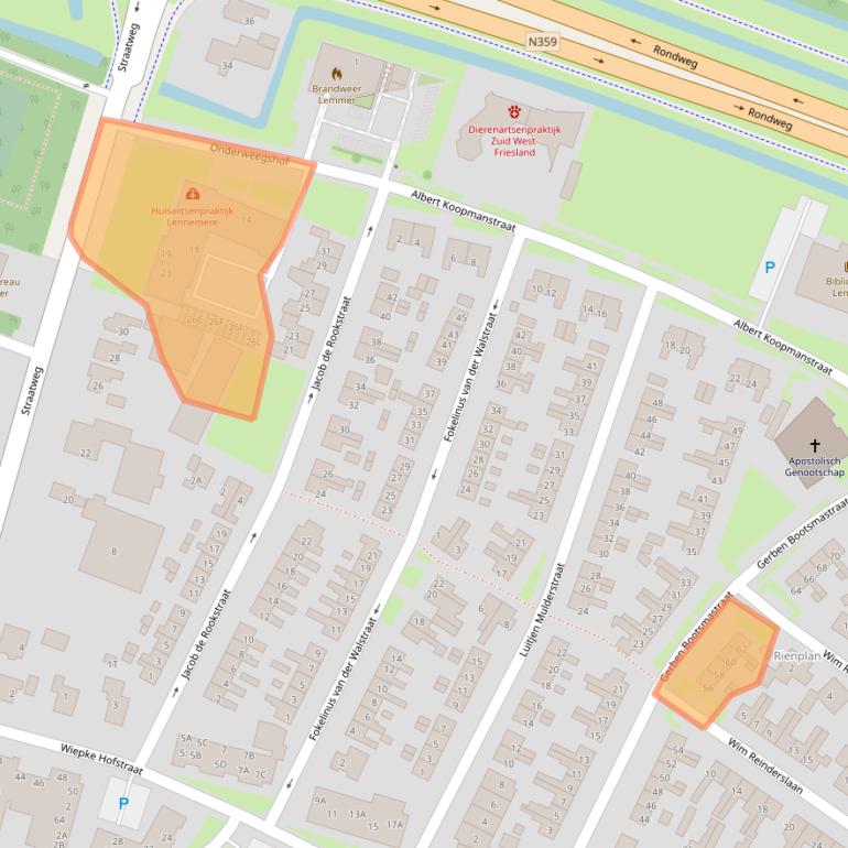 Kaart van postcodegebied 8531ES.