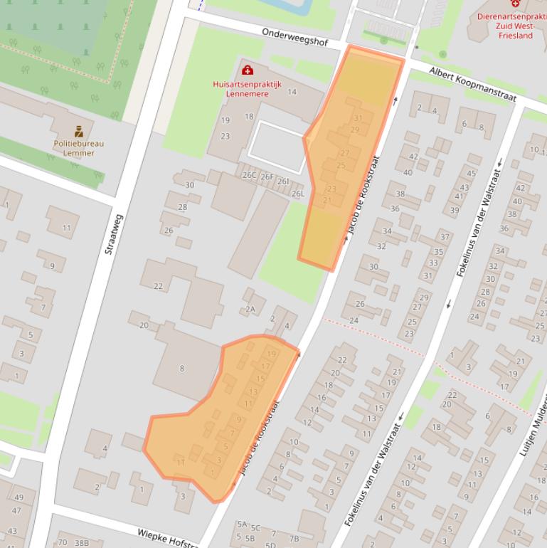 Kaart van postcodegebied 8531GZ.