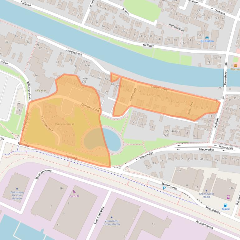 Kaart van postcodegebied 8531HX.