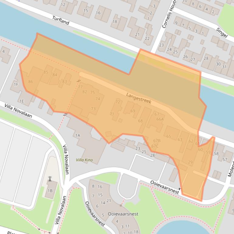 Kaart van postcodegebied 8531HZ.