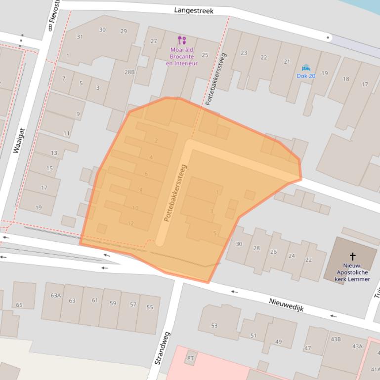 Kaart van postcodegebied 8531JB.