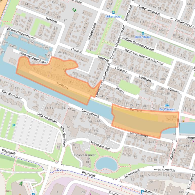 Kaart van postcodegebied 8531JJ.